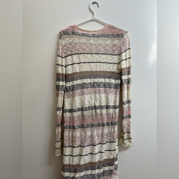Aeropostale Striped Knit Open Duster Cardigan S - Picture 5 of 5